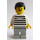 LEGO Jailbreak Joe in Striped Prison Suit with Light Gray Legs Minifigure