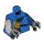 LEGO Jay Torso with armor plate décoration, dark blue scarf and golden insigna, silver and dark blue arm (973 / 76382)