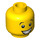 LEGO Jester Head, Wide Smile, Lifted Eyebrows (Recessed Solid Stud) (3626 / 18180)