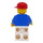 LEGO Jogger met Jogging Suit, Rood Pet minifiguur
