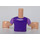 LEGO Joy with Sand Green Cropped Trousers and Dark Purple Vest over Bright Light Orange Shirt Friends Torso (92456)