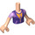 LEGO Joy with Sand Green Cropped Trousers and Dark Purple Vest over Bright Light Orange Shirt Friends Torso (92456)