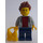 LEGO Kayaker s Reddish Hnědá Spiky Vlasy Minifigurka