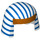 LEGO Kerchief Head Cover with Blue Stripes and Gold Trim (18959 / 19009)