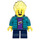 LEGO Kid Male met Dark Turquoise Jacket minifiguur