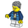 LEGO Kid med Dark Blå Plaid Skjorte Minifigur