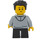 LEGO Kid met Light Grey Top minifiguur