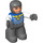 LEGO Knight with blue top Duplo Figure with White Arms and Gray Hands