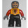 LEGO Knight with Orange Chest Shouting Face Duplo Figure