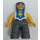 LEGO Ridder met Wit en Blauw Top Duplo-figuur met gele armen en gele handen