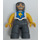 LEGO Knight with White and Blue top Duplo Figure with Yellow Arms and Yellow Hands