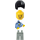 LEGO Lady avec Bleu Polo Shirt et Shell Necklace avec Noir Cheveux Figurine