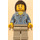 LEGO Lady with Blue Polo Shirt and Shell Necklace with Black Hair Minifigure