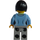 LEGO Lady mit Blau Polo Shirt und Shell Necklace mit Schwarz Haar Minifigur