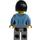 LEGO Lady with Blue Polo Shirt and Shell Necklace with Black Hair Minifigure