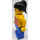 LEGO Lady mit rot Halter oben und Schwarz Haar Minifigur