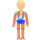 LEGO Laura avec Bleu &amp; Blanc Maillot de bain Minifigurine