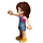 LEGO Laurie con Denim Overall Falda y Dark Rosa Parte superior Minifigura