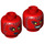 LEGO Lavaria Minifigure Head (Recessed Solid Stud) (3626 / 23868)