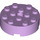 LEGO Lavender Brick 4 x 4 Round with Hole (87081)