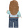 LEGO Lavender Brown with Aqua Top Minifigure