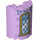 LEGO Lavender Cylinder 3 x 6 x 6 Half with stained glass window  (35347 / 66650)