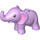 LEGO Lavendel Elephant met Roze Oren (67410 / 68038)