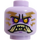 LEGO Lavendel Kopf mit Gold Tattoos und Open Mouth mit Tusks (Einbau-Vollbolzen) (3626 / 71438)