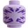 LEGO Lavendel Kopf mit Tusks Medium Lavender Tattoos (Rumble Keeper) (Einbau-Vollbolzen) (3626 / 71542)