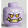 LEGO Lavendel Kopf mit Weiß Tattoos und Smile mit Tusks (Einbau-Vollbolzen) (3626)