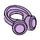 LEGO Lavender Headphones / Around Neck (66913 / 78135)