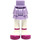 LEGO Lavender Hip with Short Double Layered Skirt with Purple Shoes and Ankle Straps (92818)