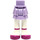 LEGO Lavanda Fianco con Corto Doppio Layered Gonna con Viola Shoes e Ankle Straps (92818)