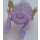 LEGO Lavendel Lange Haar mit Braided Vorderseite und Bun mit Wings und Ohren (21340)