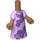 LEGO Lavendel Micro Körper mit Lange Skirt mit Isabela Purple Blume Dress (83500)