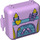 LEGO Lavender Play Cube Box 3 x 8 with Hinge with Backpack and Ballet Slippers (64462 / 78339)