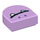 LEGO Lavender Tile 1 x 1 Half Oval with Face with Teeth (24246 / 77990)