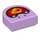 LEGO Lavender Tile 1 x 1 Half Oval with Flame (24246 / 77488)