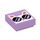 LEGO Lavender Tile 1 x 1 with Cat with Sunglasses with Groove (3070 / 101639)