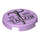 LEGO Lavender Tile 2 x 2 Round with &quot;EST 1932 tailor&quot; with Bottom Stud Holder (14769 / 102493)