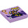 LEGO Lavender Tile 2 x 2 with Batgirl Comicbook with Groove (3068 / 29392)