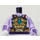 LEGO Lavendel Torso med Mørkebrun Rustning og Mørk Azure Jewel og Pigge (973 / 76382)