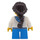 LEGO Lego Creator Child avec blanc Hoodie avec Bleu Pockets, Dark Azure Court Jambes, Freckles, Dark Brown Cheveux Queue de cheval Figurine