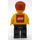 LEGO LEGO Store Employee con Arancione scuro Capelli corti Minifigure