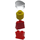 LEGO Legoland - rot, Weiß Deckel Minifigur