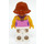 LEGO Legoland Kvinna med Rosa Skjorta Minifigur