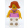 LEGO Legoland Kvinna med Rosa Skjorta Minifigur