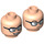 LEGO Leonard Hofstadter Minifigure Head with Solid Glasses (Recessed Solid Stud) (3626 / 31588)