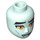 LEGO Licht Aqua Balthazar Male Minidoll Hoofd (57489 / 92240)