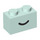 LEGO Helles Aqua Backstein 1 x 2 mit Smile mit Unterrohr (102574 / 102701)